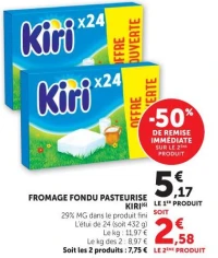 FROMAGE FONDU PASTEURISE KIRI