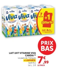LAIT UHT VITAMINE VIVA CANDIA