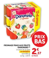 FROMAGE FRAIS AUX FRUITS DANONINO