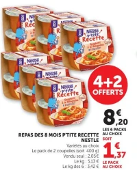 REPAS DES 8 MOIS P'TITE RECETTE NESTLE