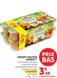 DESSERT FRUITIER ANDROS