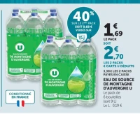 EAU DE SOURCE DE MONTAGNE D'AUVERGNE U