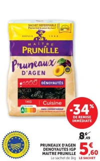 PRUNEAUX D'AGEN DENOYAUTES IGP MAITRE PRUNILLE