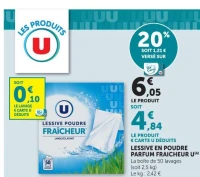LESSIVE EN POUDRE PARFUM FRAICHEUR U (A)