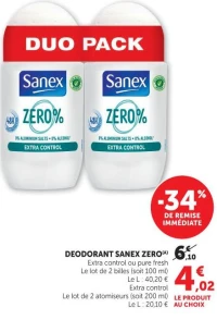 DEODORANT SANEX ZERO