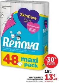 PAPIER TOILETTE SKINCARE RENOVA