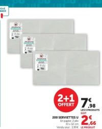 200 SERVIETTES U