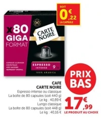 CAFE CARTE NOIRE