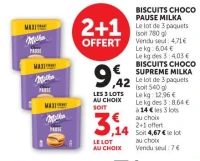 BISCUITS CHOCO PAUSE MILKA