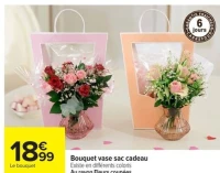 Bouquet vase sac cadeau