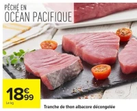 Tranche de thon albacore décongelée