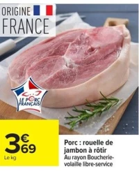 Porc : rouelle de jambon à rôtir