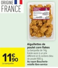 Aiguillettes de poulet corn flakes