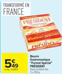 Beurre Gastronomique "Format Spécial" PRÉSIDENT