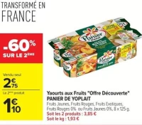 Yaourts aux Fruits "Offre Découverte" PANIER DE YOPLAIT