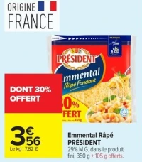 Emmental Râpé PRÉSIDENT