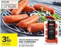 Chorizo barbecue doux NOEL ALIMENTARIA