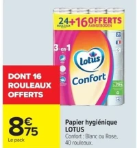 Papier hygiénique LOTUS