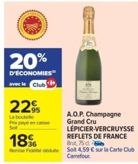 A.O.P. Champagne Grand Cru LÉPICIER-VERCRUYSSE REFLETS DE FRANCE Brut, 75 cl