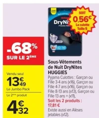 Sous-Vêtements de Nuit DryNites HUGGIES