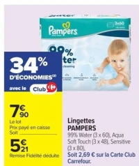 Lingettes PAMPERS