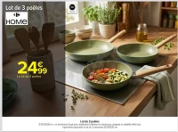 Lot de 3 poêles
