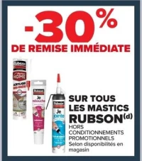 SUR TOUS LES MASTICS RUBSON