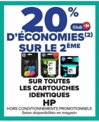 SUR TOUTES LES CARTOUCHES IDENTIQUES HP