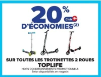 Trotinettes 2 roues TOPLIFE