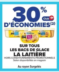 SUR TOUS LES BACS DE GLACE LA LAITIÈRE