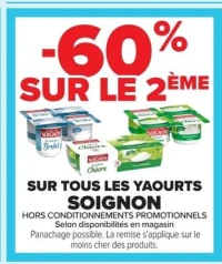 SUR TOUS LES YAOURTS SOIGNON