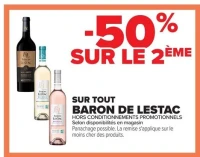 SUR TOUT BARON DE LESTAC HORS CONDITIONNEMENTS PROMOTIONNELS