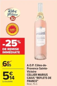 A.O.P. Côtes - de - Provence Sainte - Victoire CELLIER MARIUS CAIUS "REFLETS DE FRANCE"