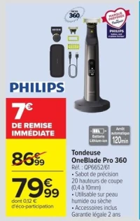 Tondeuse OneBlade Pro 360