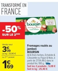 Fromages roulés au jambon BOURSIN
