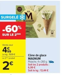 Cône de glace MAGNUM Pistache