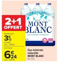 Eau minérale naturelle MONT BLANC