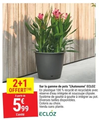Sur la gamme de pots "L'Autonome"