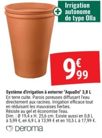 Système d'irrigation à enterrer "AquaDo" 3,8 L