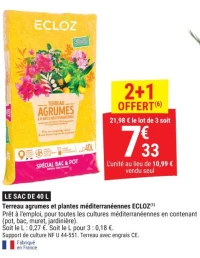 Terreau agrumes et plantes méditerranéennes ECLOZ