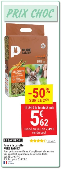 Foin à la carotte PURE FAMILY