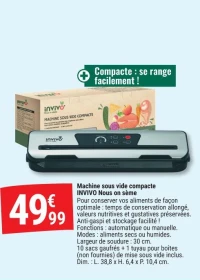 Machine sous vide compacte