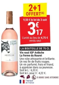 Vin rosé IGP Ardèche La Ferme du Rouret