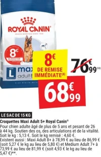 Croquettes Maxi Adult 5+ Royal Canin