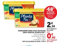 MARGARINE SANS HUILE DE PALME 100% VEGETAL PLANTA FIN