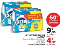 LAIT UHT DEMI-ECREME LACTEL