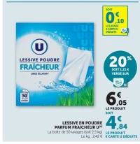 LESSIVE EN POUDRE PARFUM FRAICHEUR U