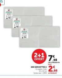 200 SERVIETTES U