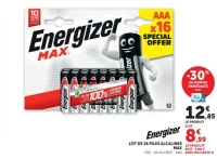LOT DE 16 PILES ALCALINES MAX