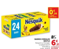 BARRES CEREALES NESTLE Nesquik ou Chocapic